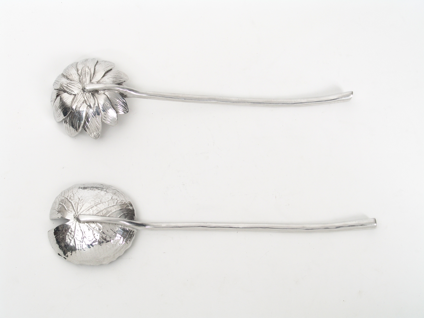 White Lily Serving Set - Nickelplate