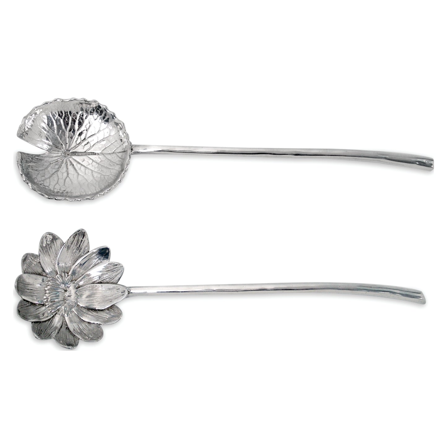 White Lily Serving Set - Nickelplate