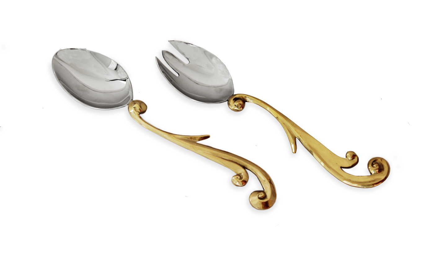 Gilded Swirl Serving Set