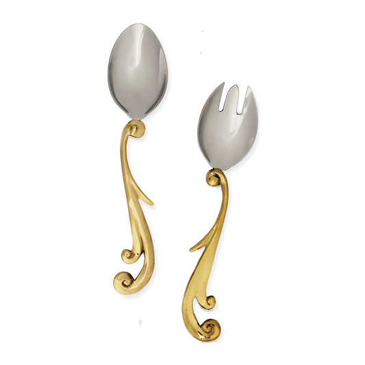 Gilded Swirl Serving Set